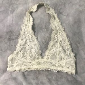 Halter type lace bralette
